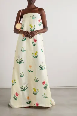 Oroton Poppy Print Gown Cream Floral 10 for rent on The Volte - image 5