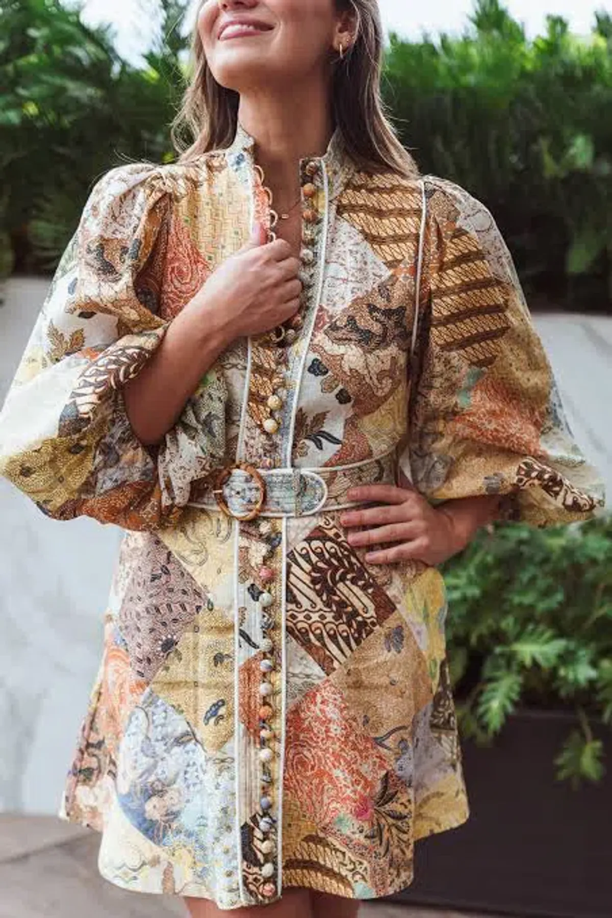 Zimmermann Brightside A-Line Mini Dress Batik Patch Size 0 / AU 8 - Image 3