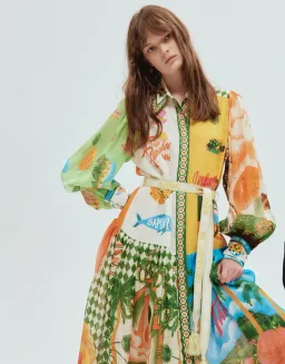 Alemais Paradiso Shirt Dress Multi Size 6 for rent on The Volte - image 4