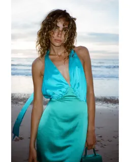 The Wolf Gang Oahu Slip Dress Aquamarine Size AU 8 for rent on The Volte - image 6