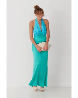 The Wolf Gang Oahu Slip Dress Aquamarine Size AU 8 for rent on The Volte - image 5