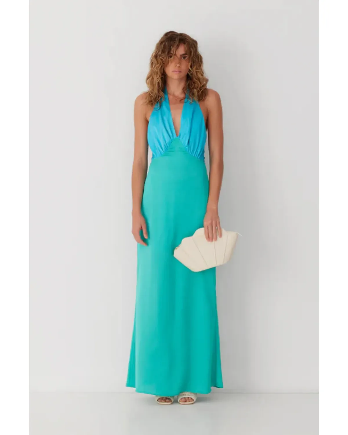 The Wolf Gang Oahu Slip Dress Aquamarine Size AU 10 - Image 2