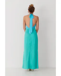 The Wolf Gang Oahu Slip Dress Aquamarine Size AU 10 for rent on The Volte - image 4