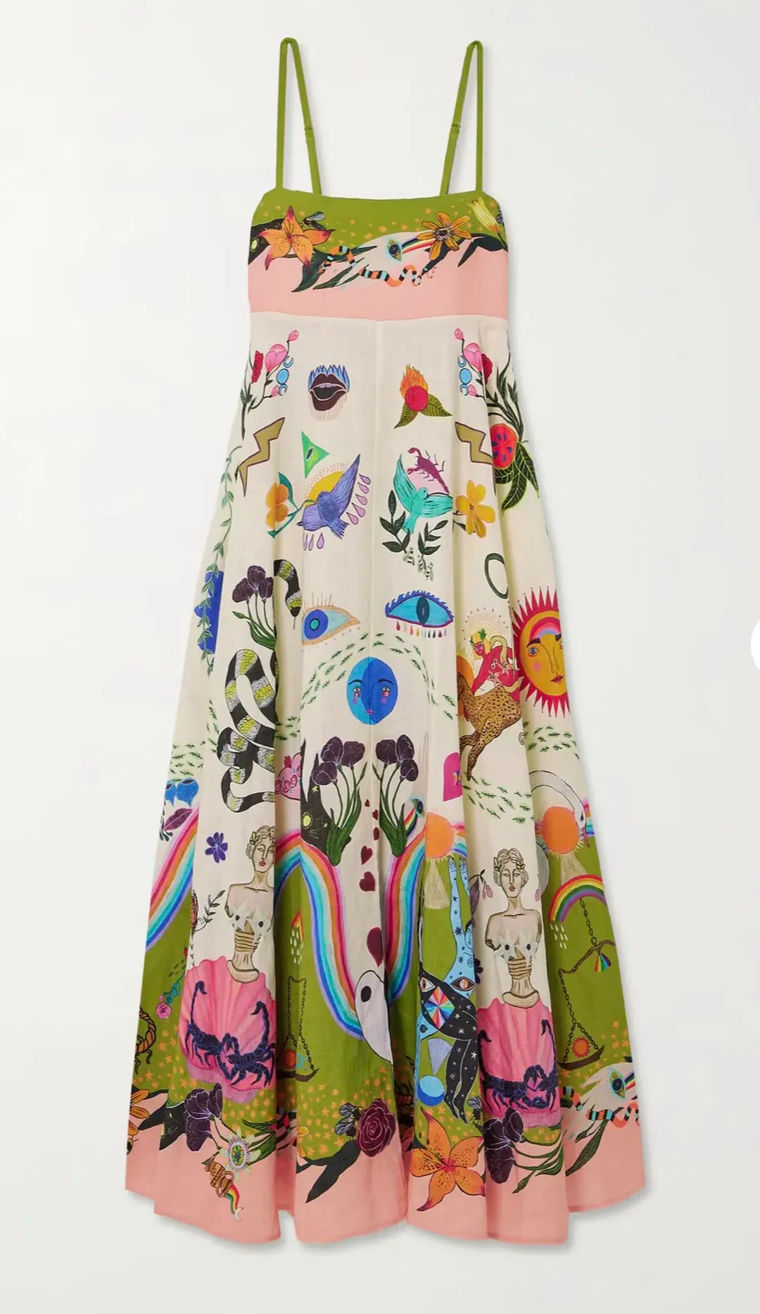 Alemais Evergreen Sundress Print Size AU 8 for rent on The Volte - main image