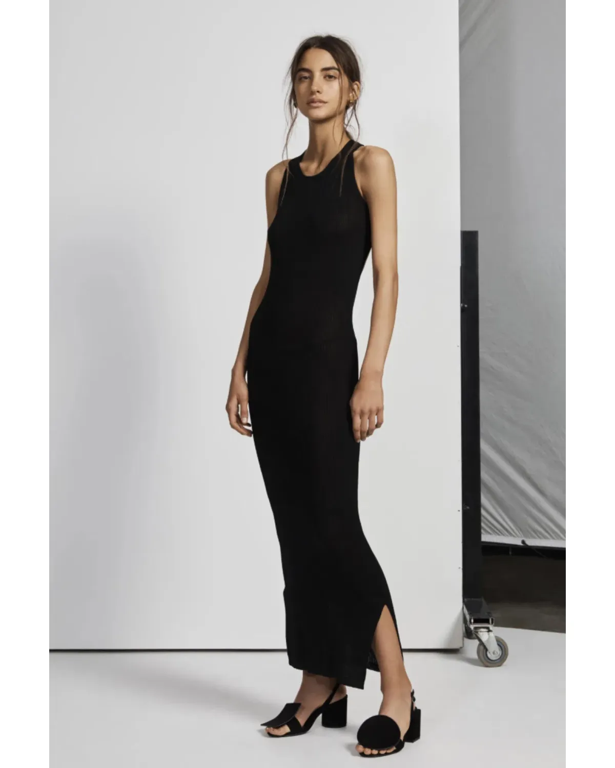 Sir The Label Marcelle Open Back Midi Dress Black Size 0 / AU 6 - Image 1