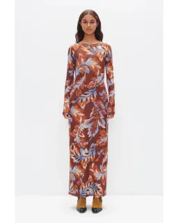 Ownley Carla Dress Retro Leaf Size AU 12 for rent on The Volte - image 1