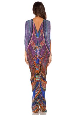 Camilla Long Drape Dress W/Split Front for rent on The Volte - image 2