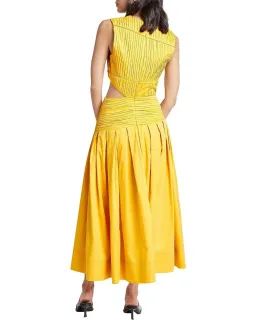 Aje Cascade Cut Out Dress Yellow Size AU 10 for rent on The Volte - image 3