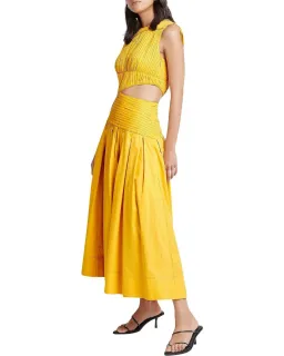 Aje Cascade Cut Out Dress Yellow Size AU 10 for rent on The Volte - image 2