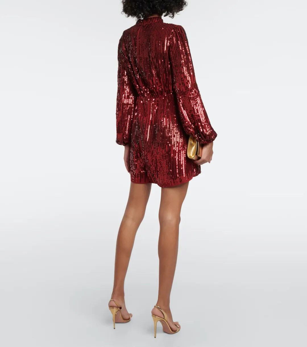 Rixo Samantha Sequin Mini Dress Red/Pink Size L / AU 12 for rent on The Volte - main image
