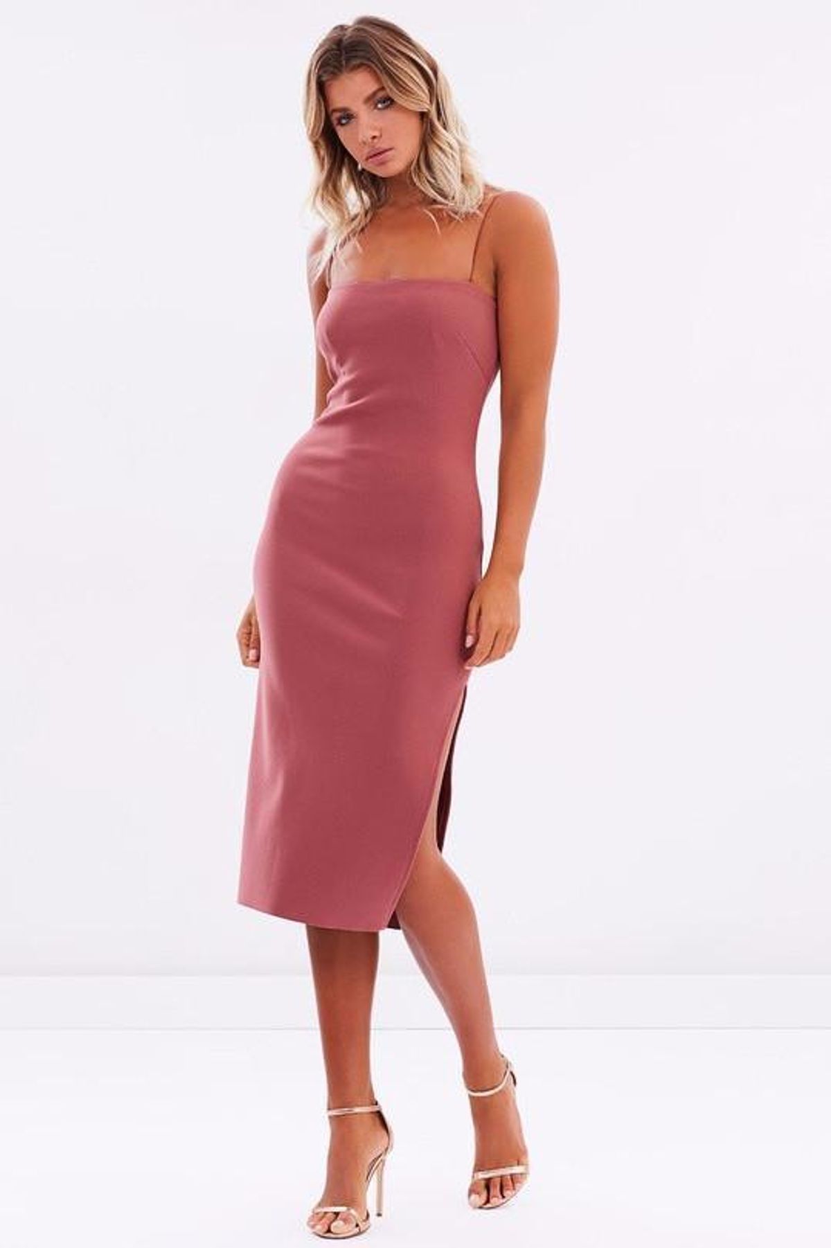 Bec & Bridge Love Ruler Midi Dress Pink Size 8 - Image 1