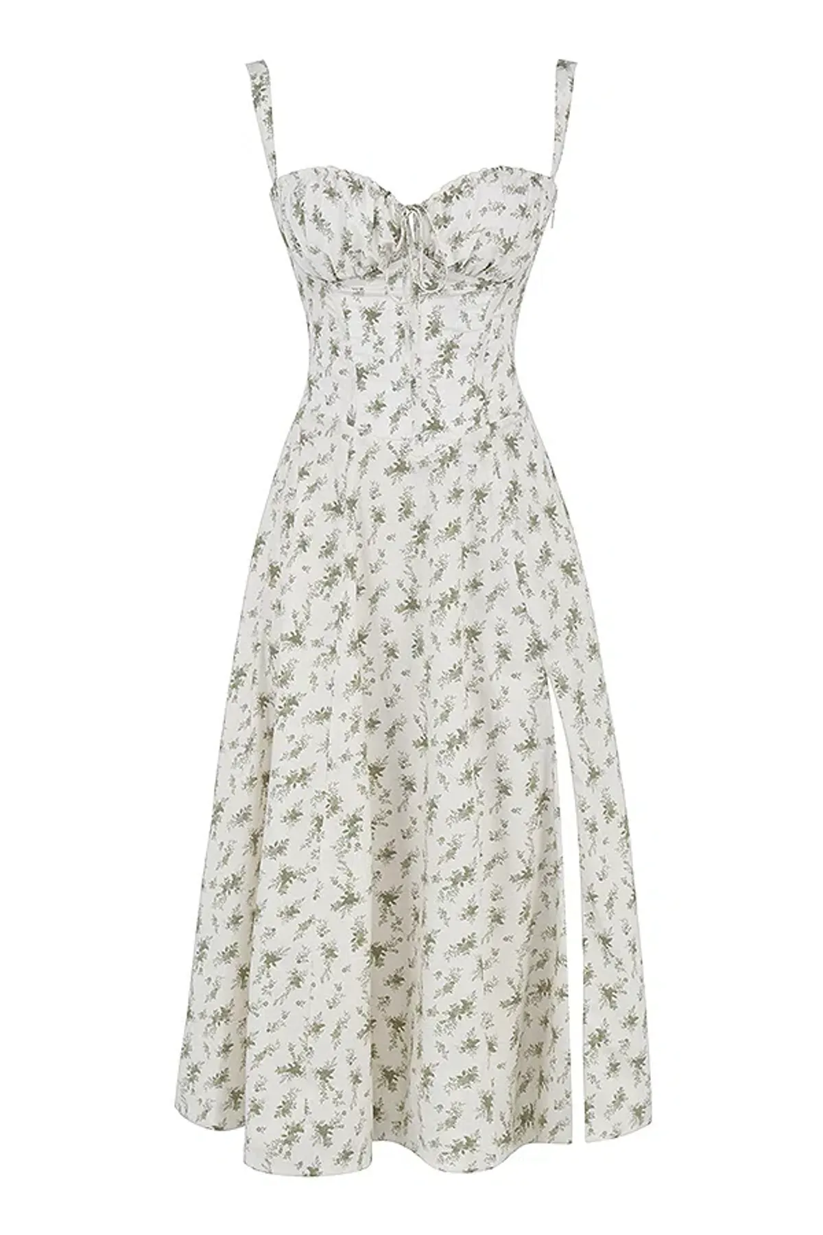 House of CB Carmen Garden Print Bustier Sundress Floral Size 12 - Image 4
