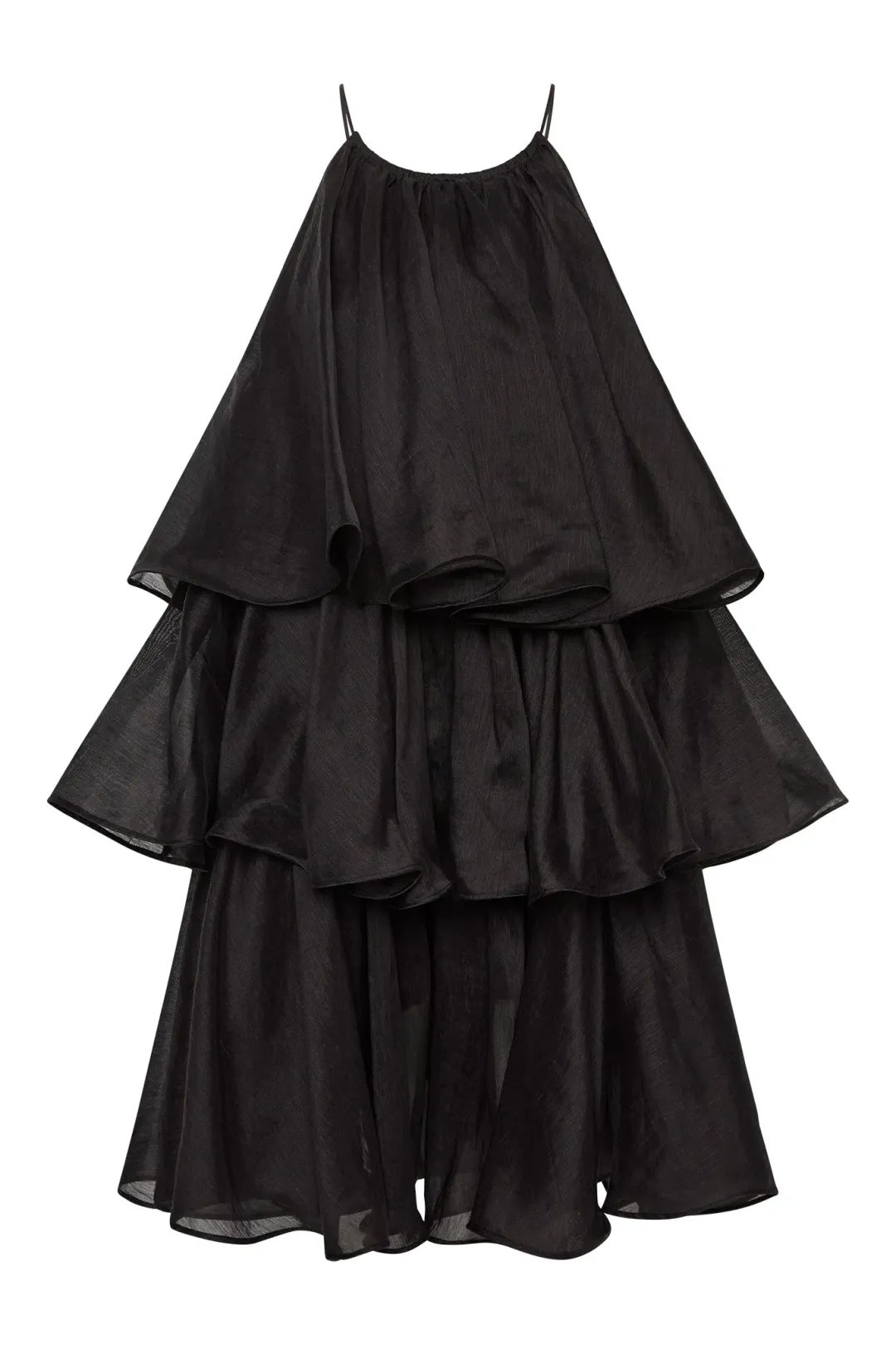 Aje Claudia Tiered Mini Dress Black Size 8 for rent on The Volte - main image