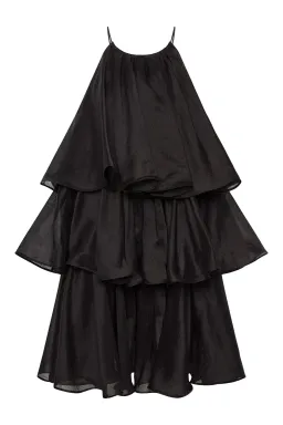 Aje Claudia Tiered Mini Dress Black Size 8 for rent on The Volte - image 3