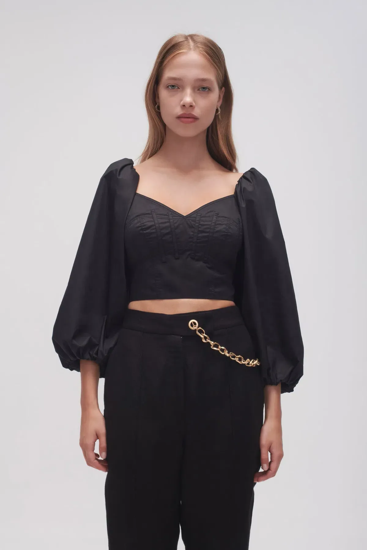 Aje Hester Corsetted Top Black Size 10 - Image 2