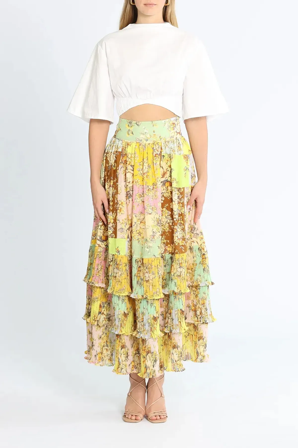 Alemais Matilde Pleat Skirt Multi Size 10 - Image 2