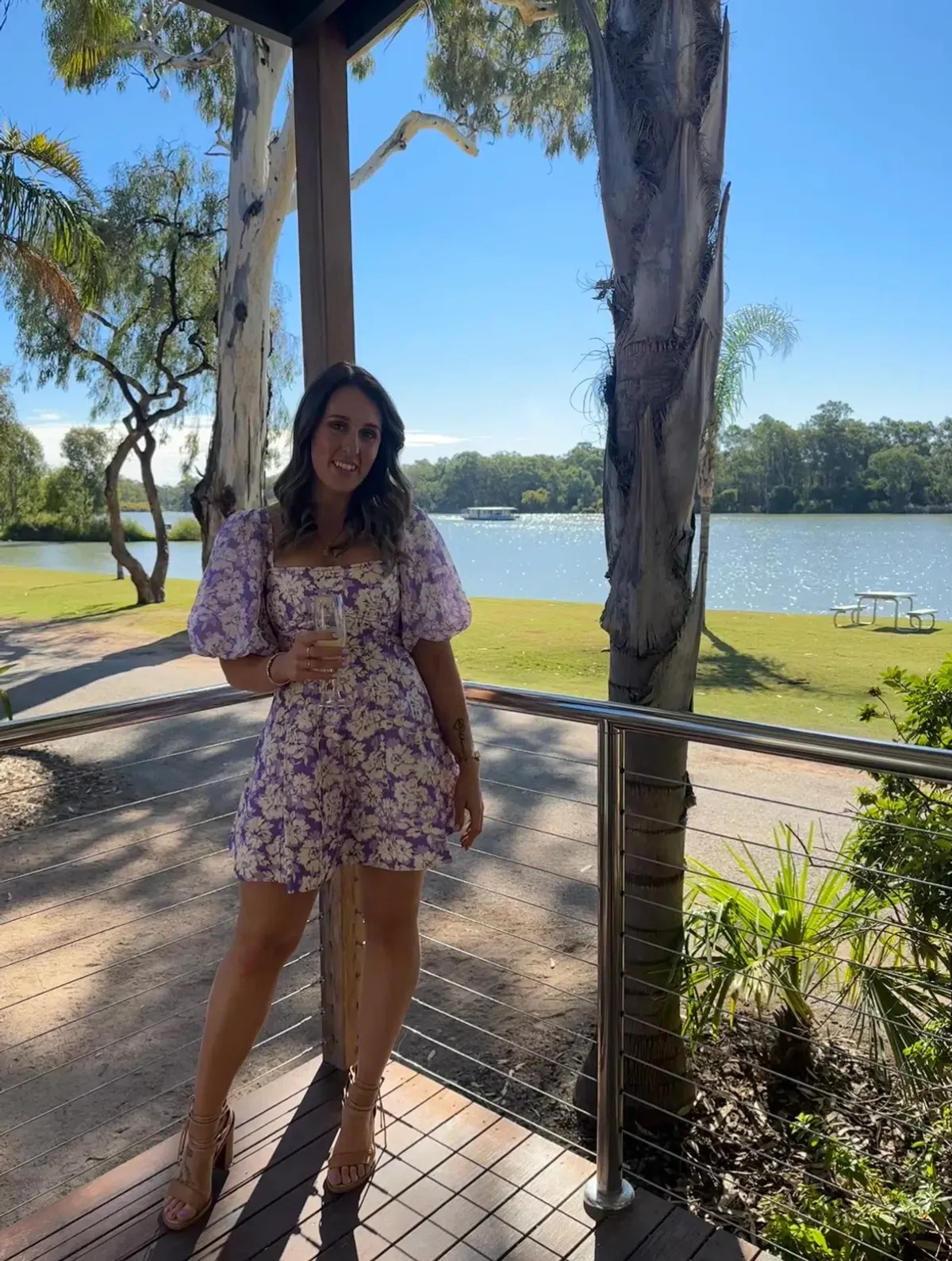 Acler Anther Mini Dress Purple Floral Size 8 for rent on The Volte - main image