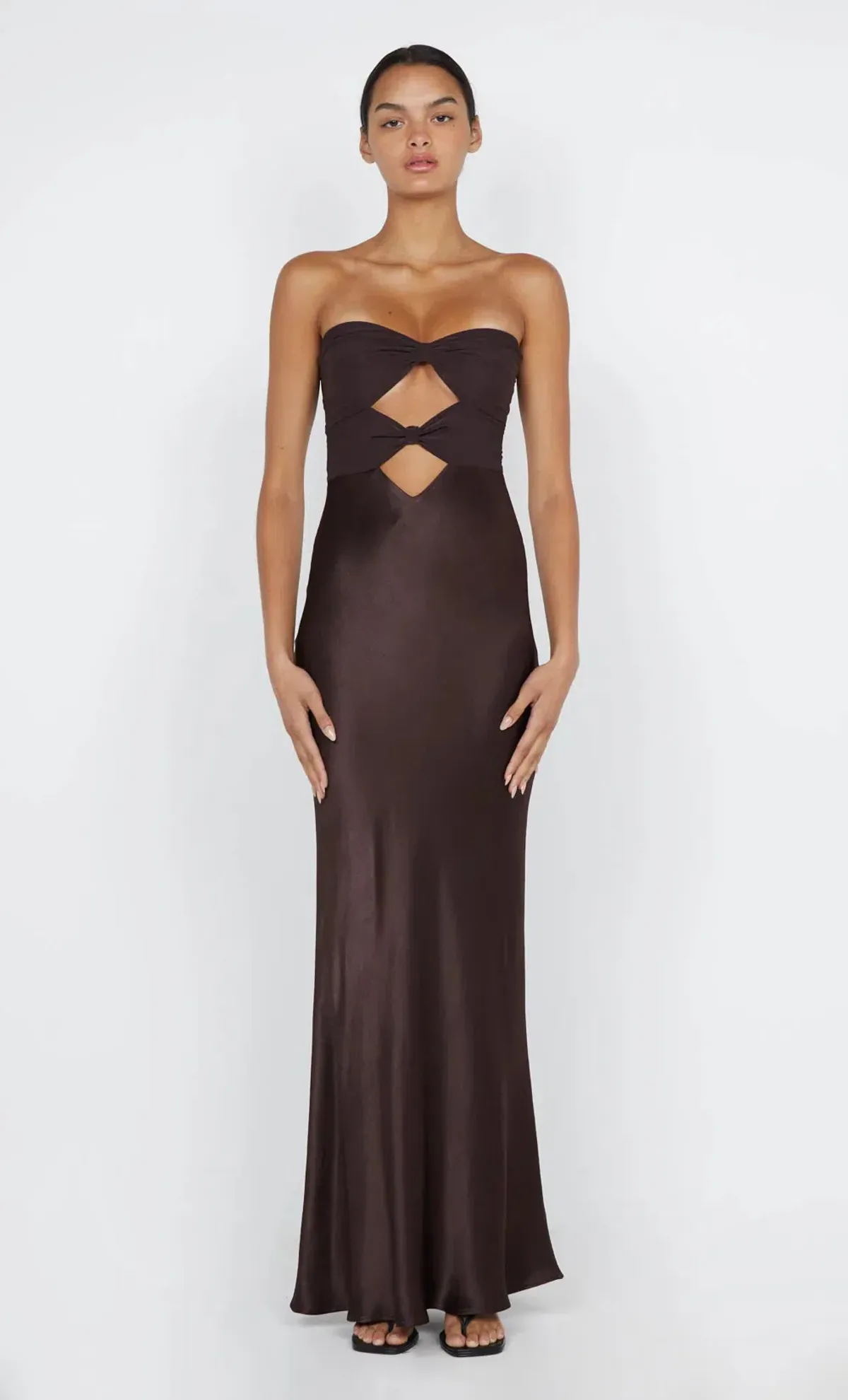 Bec & Bridge Halle Strapless Dress Chocolate Size 6 - Image 7