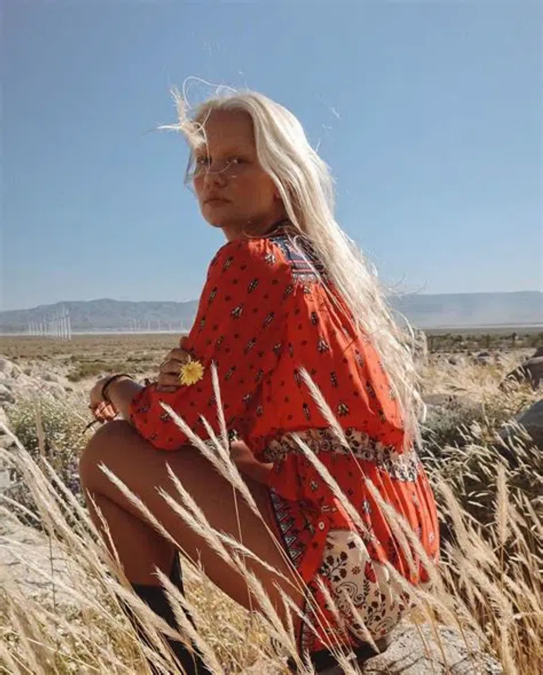 Spell Desert Wanderer Playsuit Sunset Red Size XL / AU 14 for rent on The Volte - main image