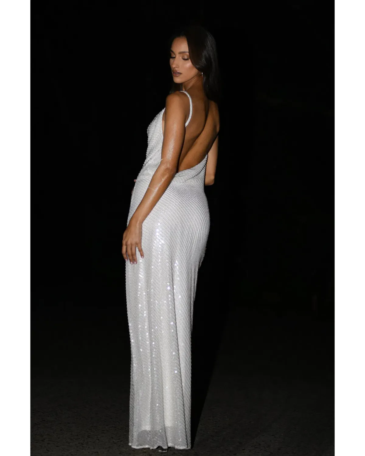 Meshki Marise Sequin Gown White Size XS / AU 8 - Image 5
