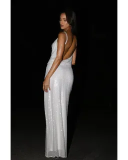 Meshki Marise Sequin Gown White Size XS / AU 8 for rent on The Volte - image 5