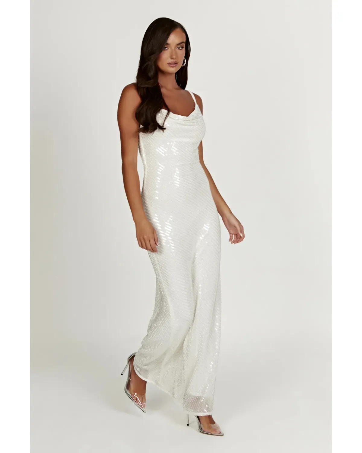 Meshki Marise Sequin Gown White Size XS / AU 8 - Image 1