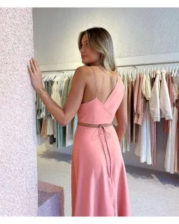 One Fell Swoop Bijoux Maxi Dress in Guava Size AU 10 for rent on The Volte - image 3