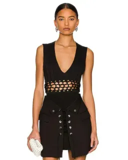 Dion Lee Suspend Braid Body Suit Black Size AU 10 for rent on The Volte - image 1
