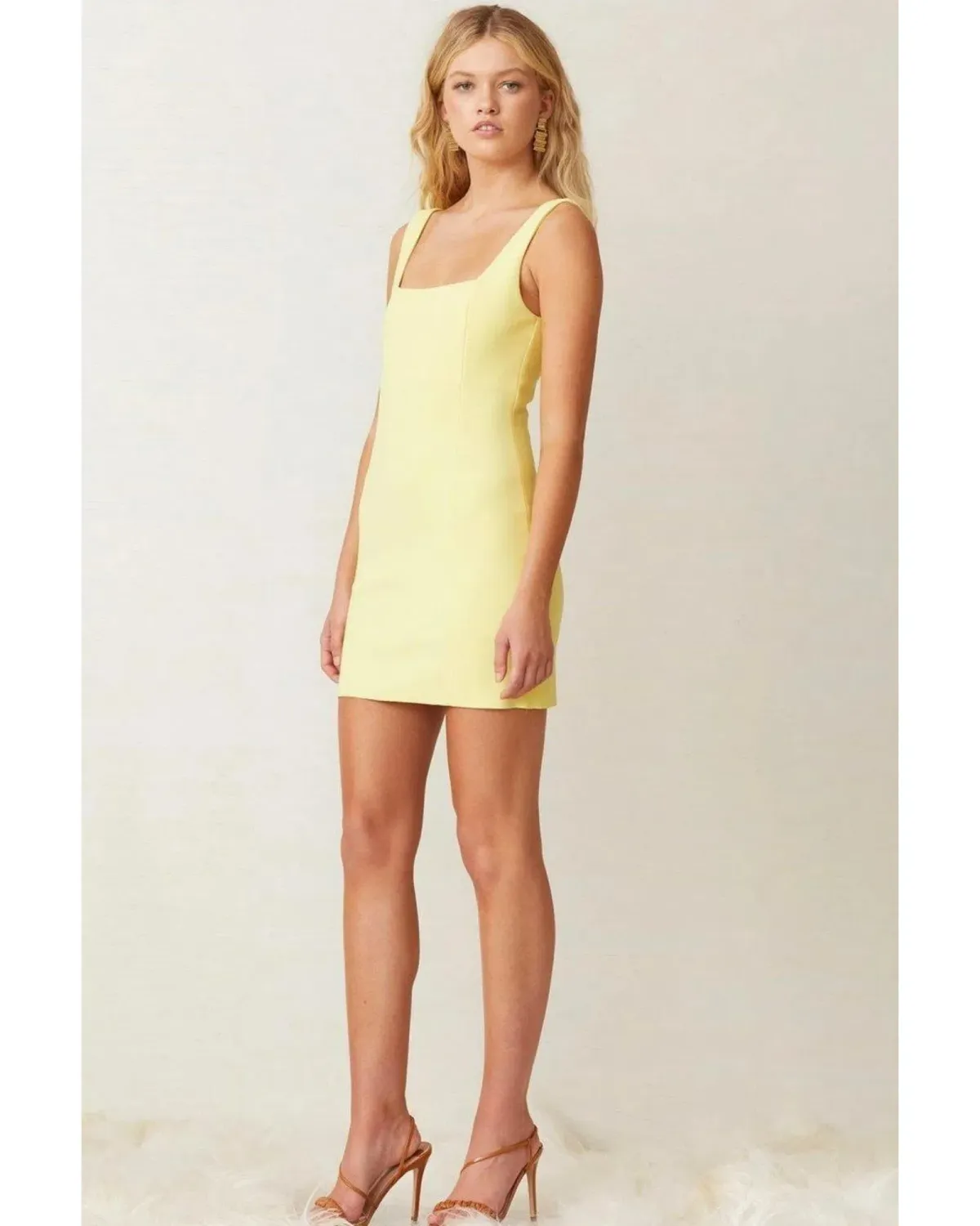 Bec & Bridge Gemma Mini Dress Banana Yellow Size AU 6 - Image 2