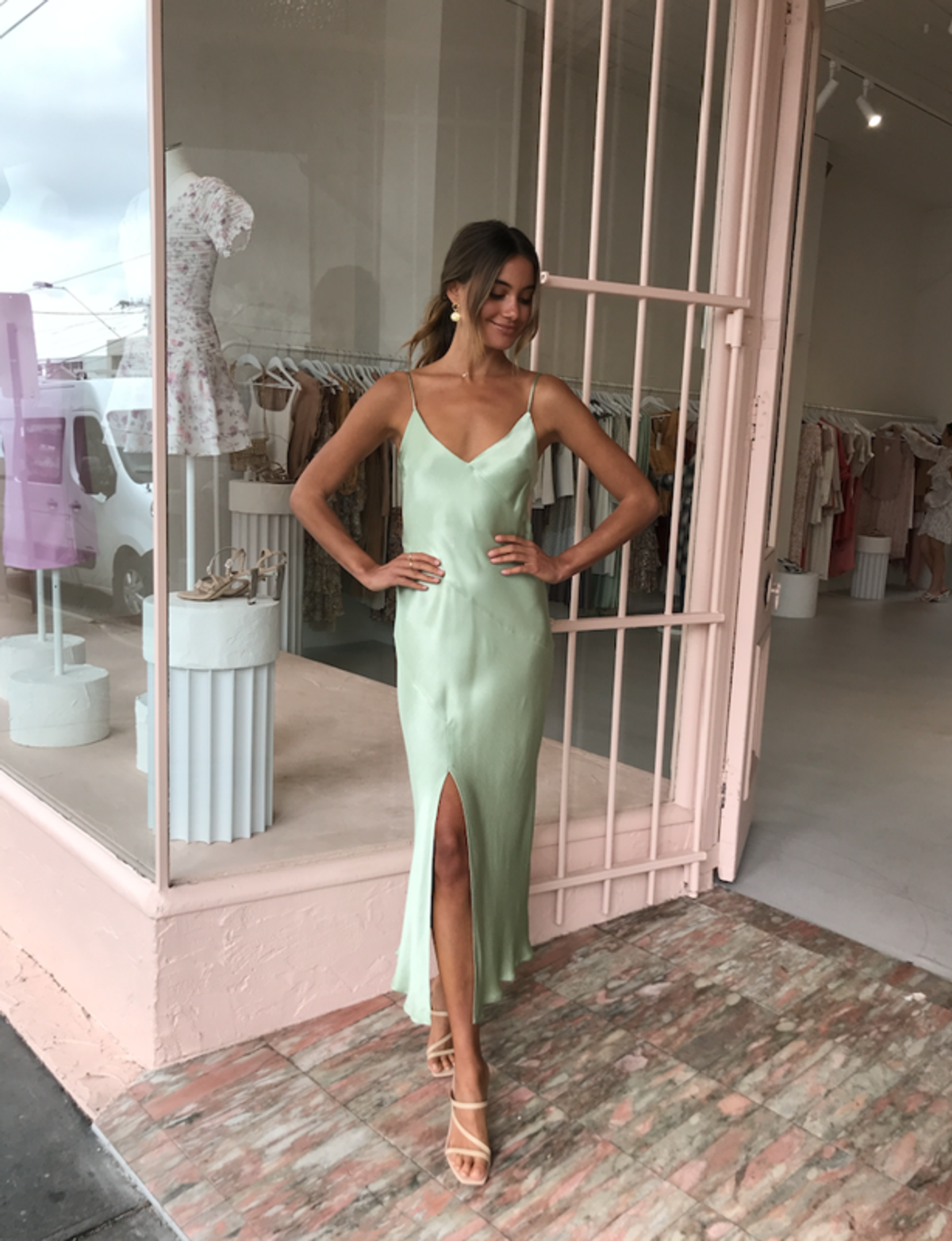 Bec & Bridge Crest Midi Dress Mint Green Size 6 - Image 1