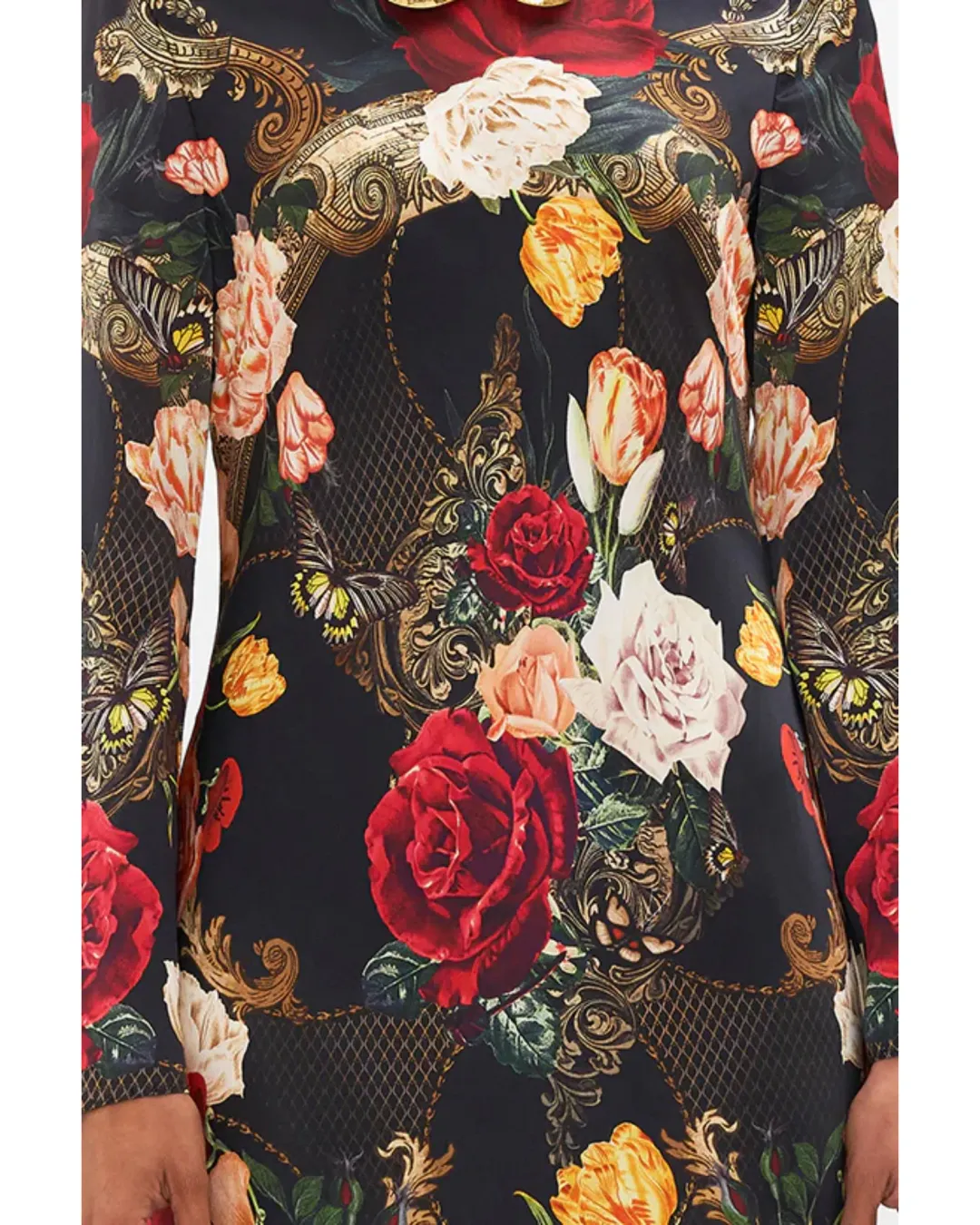 Camilla Long Sleeve Bias Dress The Magic In The Manuscripts Size AU 12 for rent on The Volte - main image