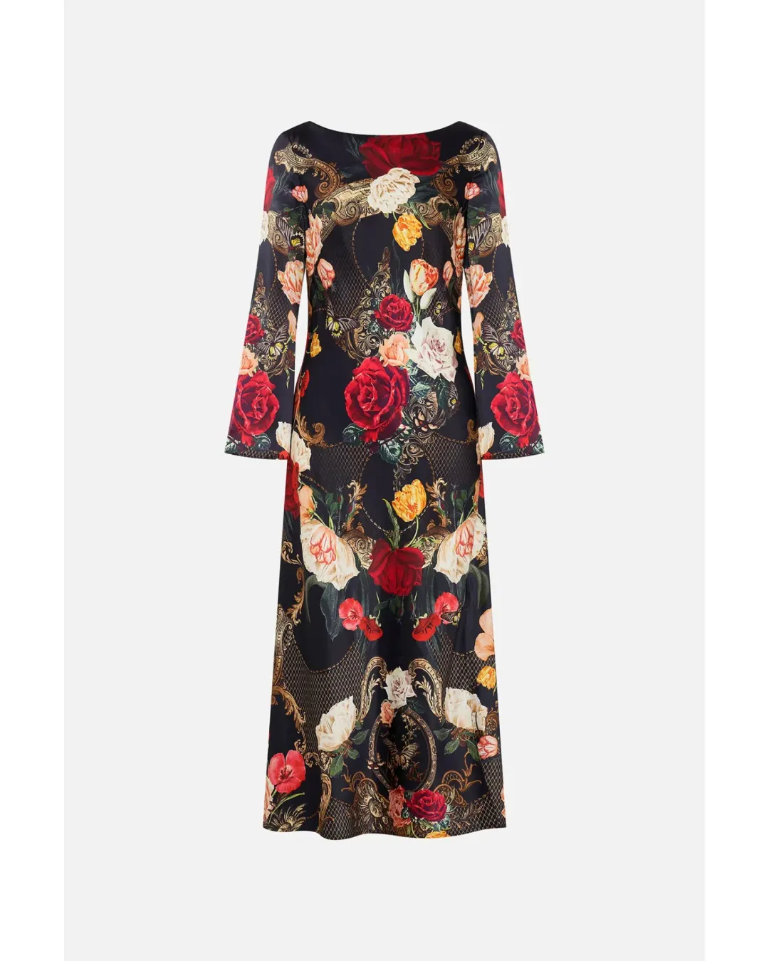 Camilla Long Sleeve Bias Dress The Magic In The Manuscripts Size AU 12 for rent on The Volte - main image