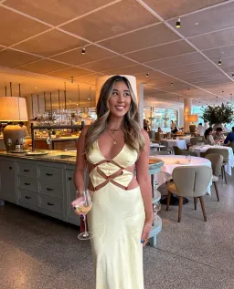 Bec & Bridge Agathe Diamond Dress Butter Yellow Size AU 8 for rent on The Volte - image 4