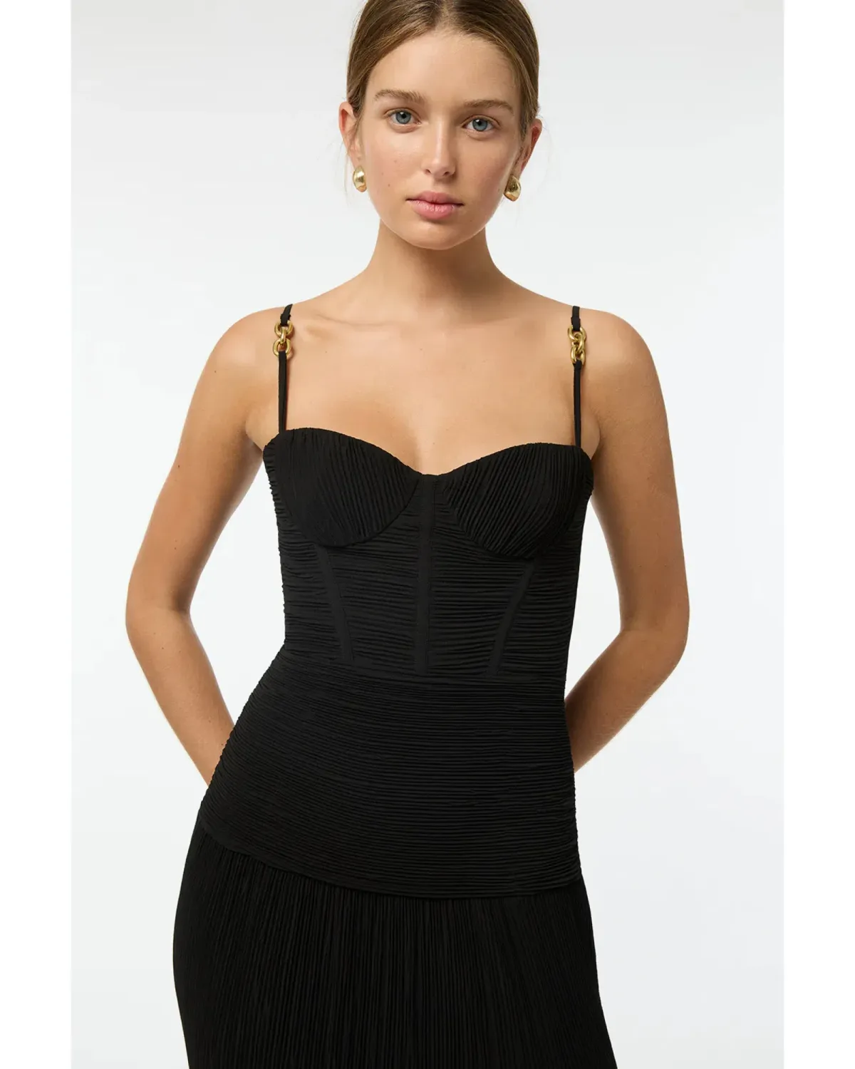 Manning Cartell Double Time Pleat Dress Black Size AU 4 - Image 3