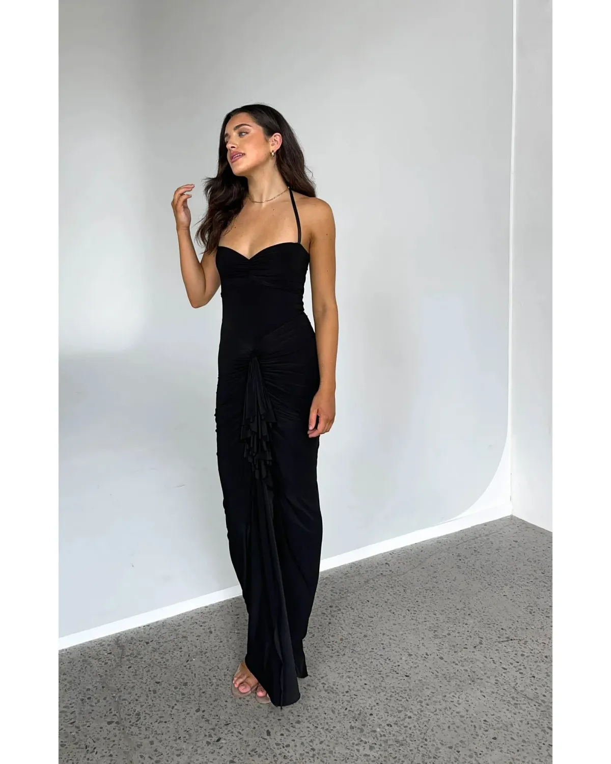 Natalie Rolt Black Shontae Gown Black Size 1 / AU 8 - Image 1
