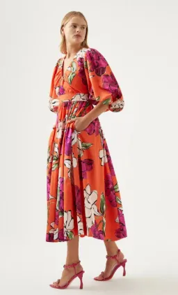 Aje Marlene Midi Dress Floral Size 8 for rent on The Volte - image 2