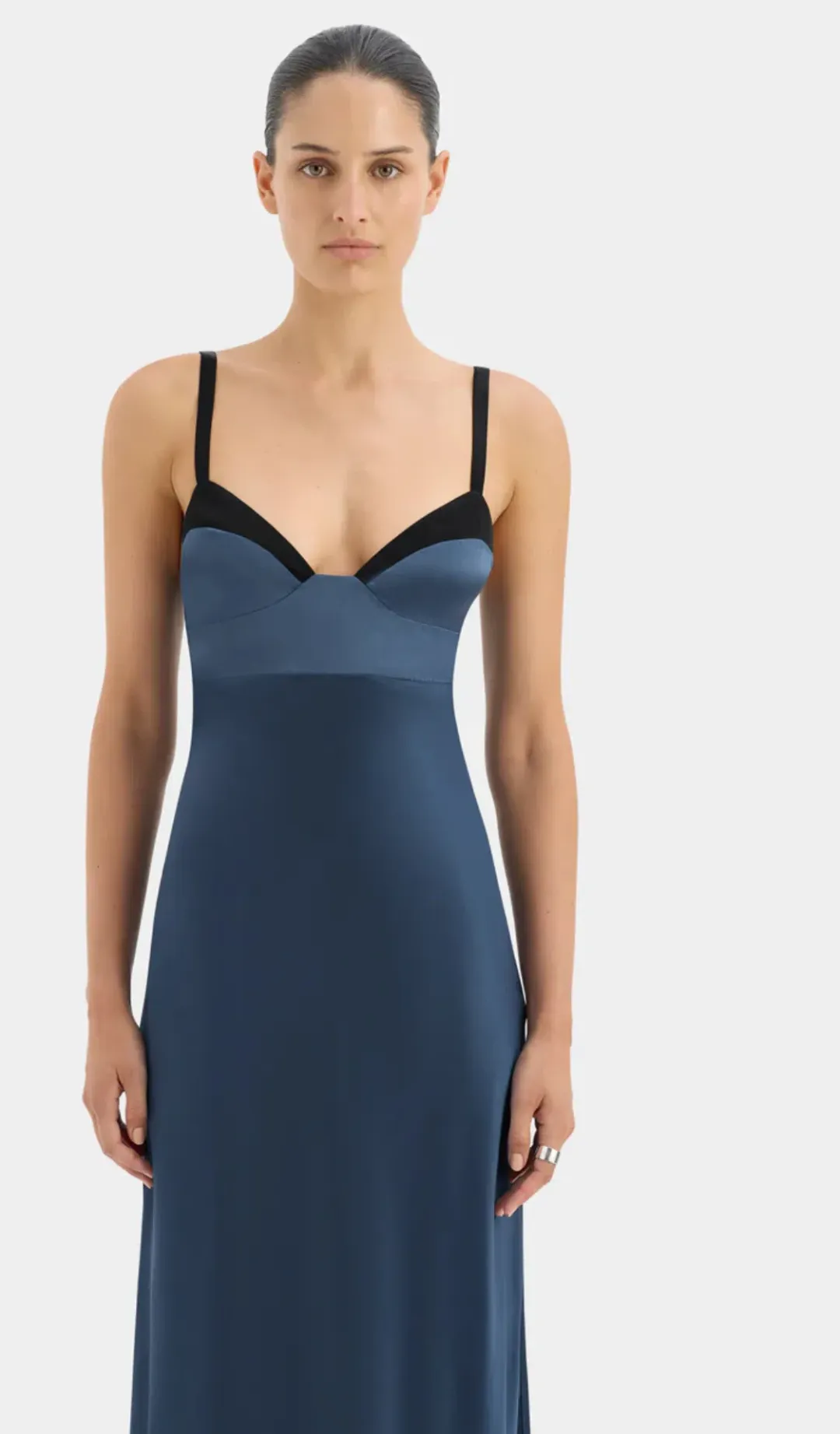Sir The Label Depeche Balconette Gown Blue Size 3 / AU 12 for rent on The Volte - main image