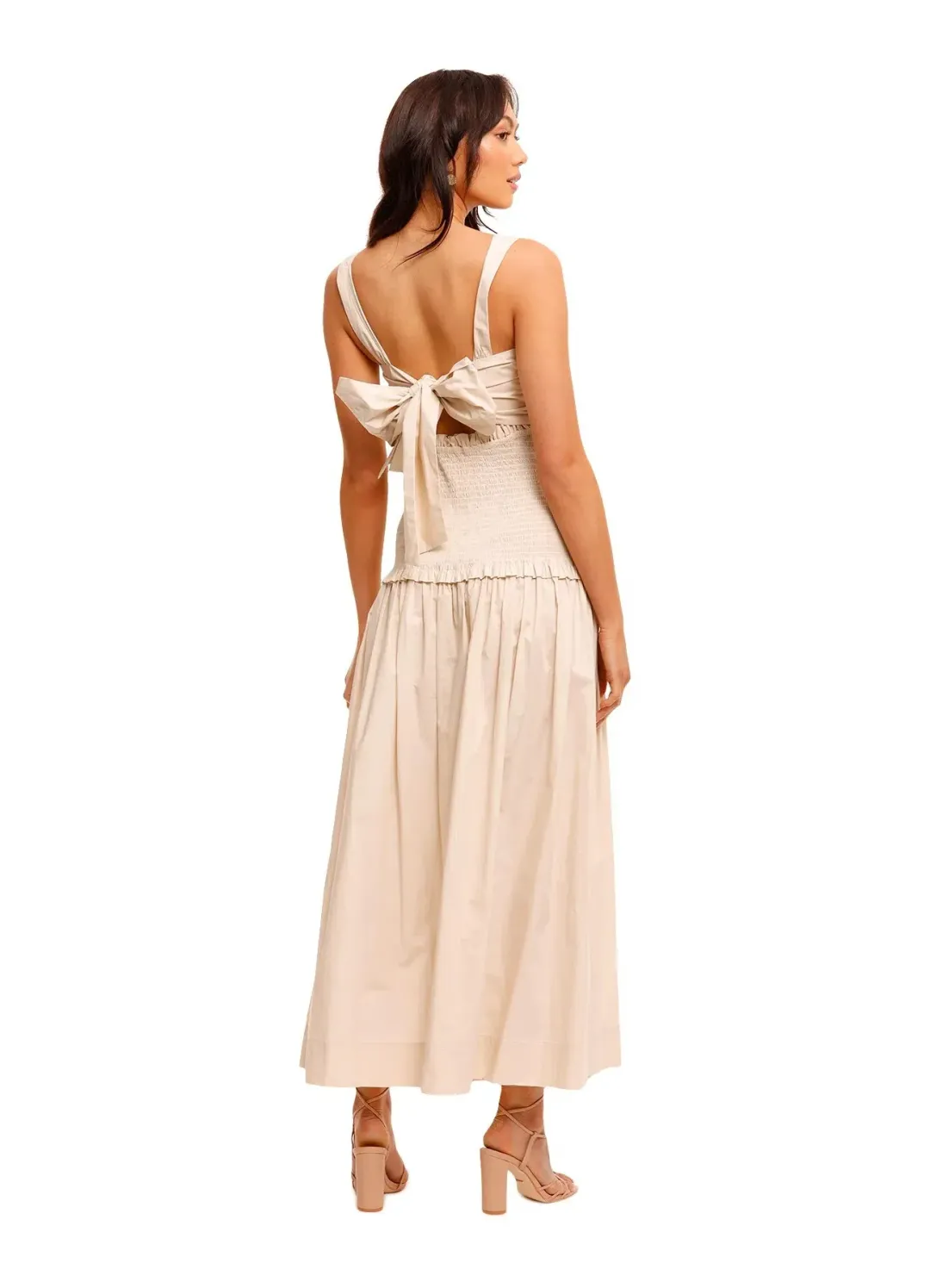 Bec & Bridge Minou Maxi Dress Beige Size 8 for rent on The Volte - main image