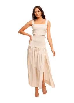 Bec & Bridge Minou Maxi Dress Beige Size 8 for rent on The Volte - image 1