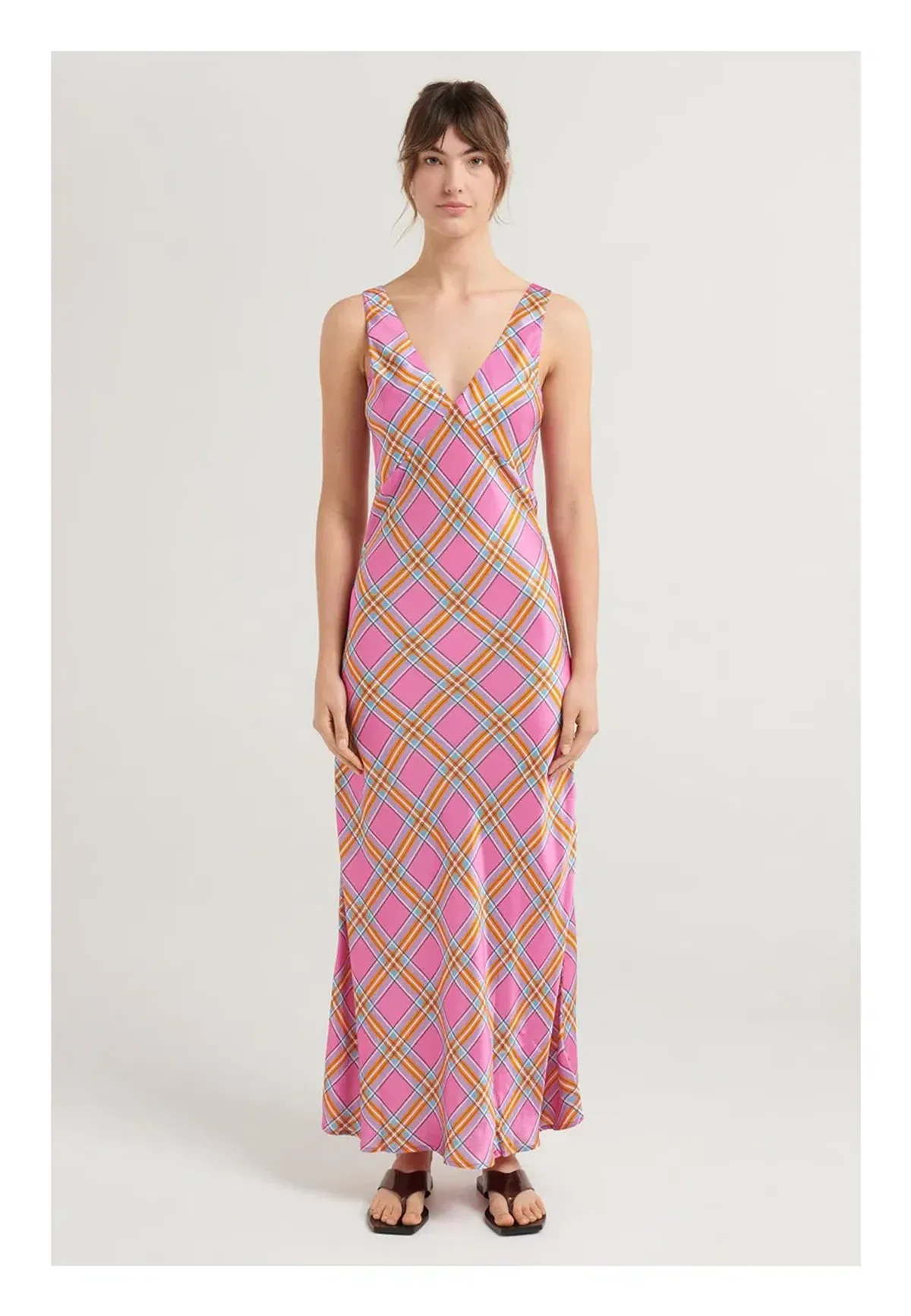 Steele Eadie Dress Pink Check Size 8 - Image 2