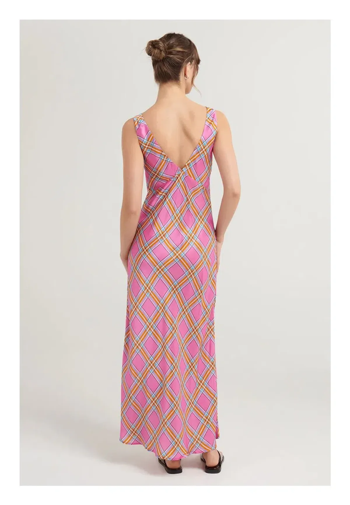 Steele Eadie Dress Pink Check Size 14 - Image 3