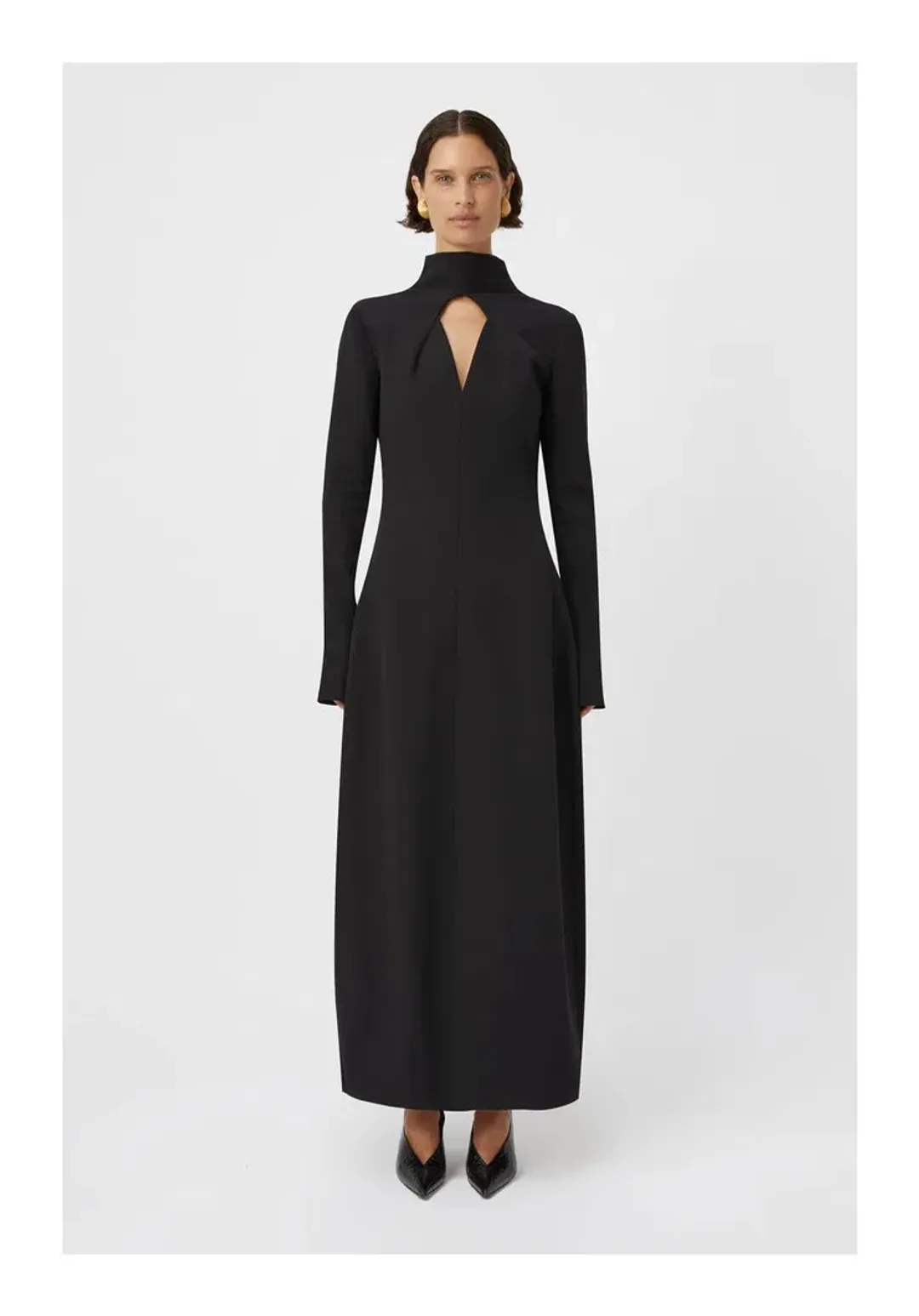 Camilla and Marc The Tenera Cocoon Maxi Dress in Black Size 10 for rent on The Volte - main image