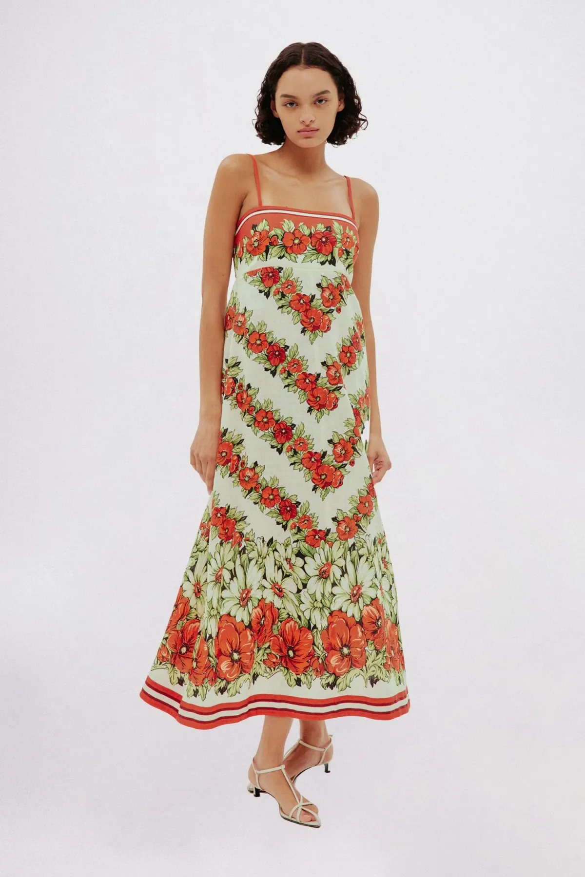 Alemais Exclusive Amelie Midi Day Dress Floral Size 10 for rent on The Volte - main image