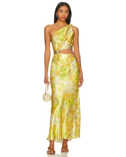 Bec & Bridge Harper One Shoulder Maxi Dress Citrus Floral AU 8 for rent on The Volte - image 1