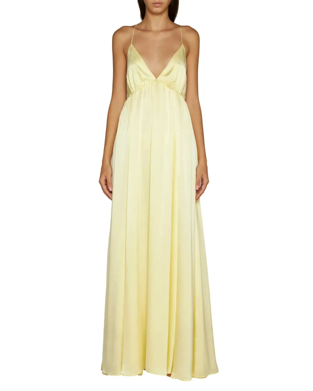 Zimmermann V-Neck Gathered Slip Dress Butter Size 1 / AU 10 for rent on The Volte - main image