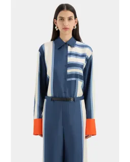 Sir The Label Dazed Shirt Size 0/Au 6 and Relaxed Pant Size 2/Au 10 Set Studio Print for rent on The Volte - image 2
