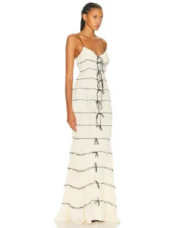 Mirror Palais Ribbon Gown in Cream Size AU 6 for rent on The Volte - image 2