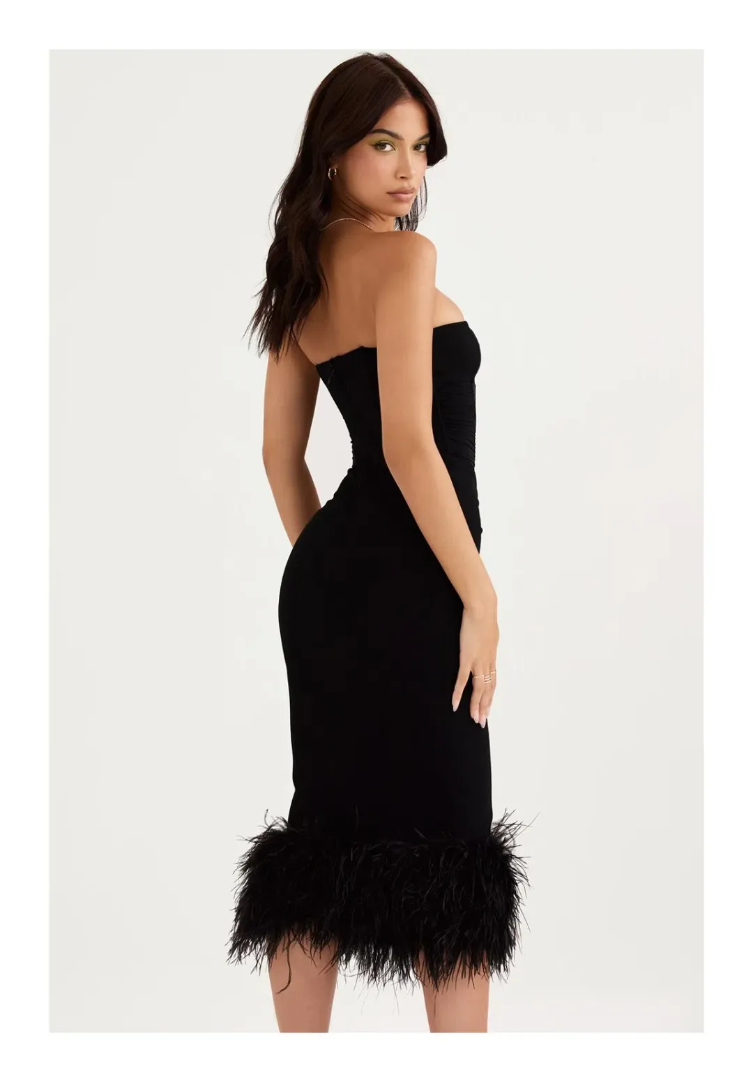 House of CB Fionula Midi Dress Black Size M/ Au 10 for rent on The Volte - main image