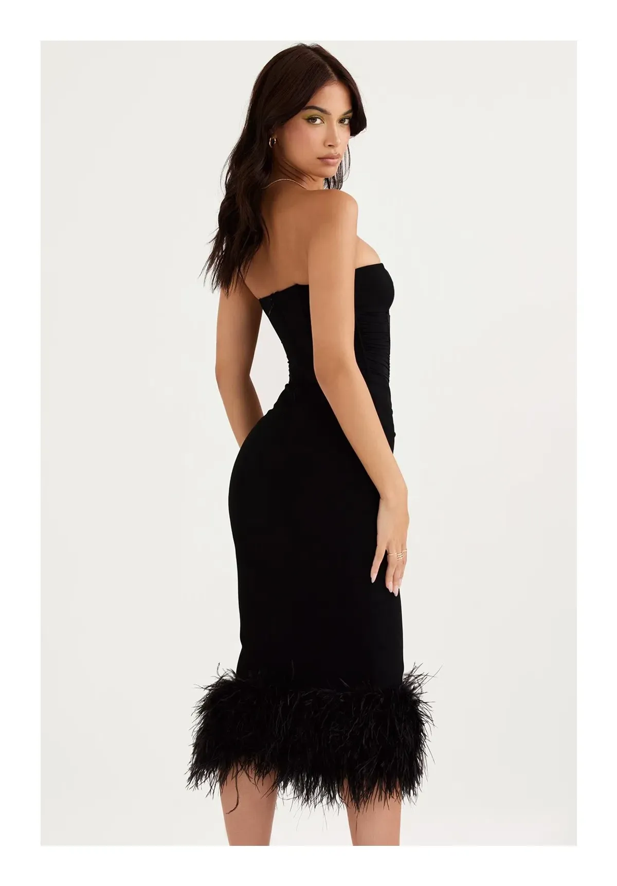 House of CB Fionula Midi Dress Black Size M/ Au 10 - Image 2