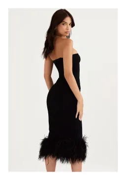 House of CB Fionula Midi Dress Black Size M/ Au 10 for rent on The Volte - image 2